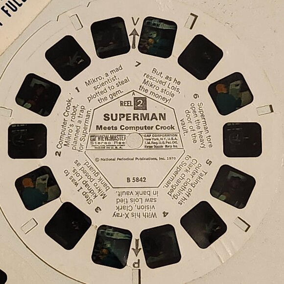 VINTAGE Superman Meets Computer Crook View Master Reels lot of 3 1970 - Picture 4 of 6